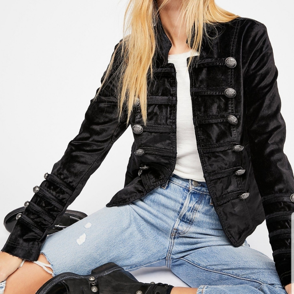 Millau velvet military style jacket